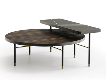 PARURE - Wooden and marble coffee table by Capital Collection - view 3